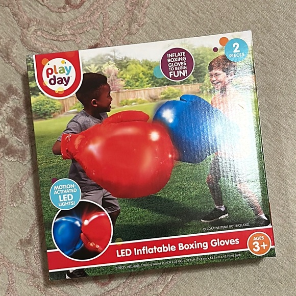 Red and Blue LED Inflatable Boxing Gloves - Picture 1 of 1